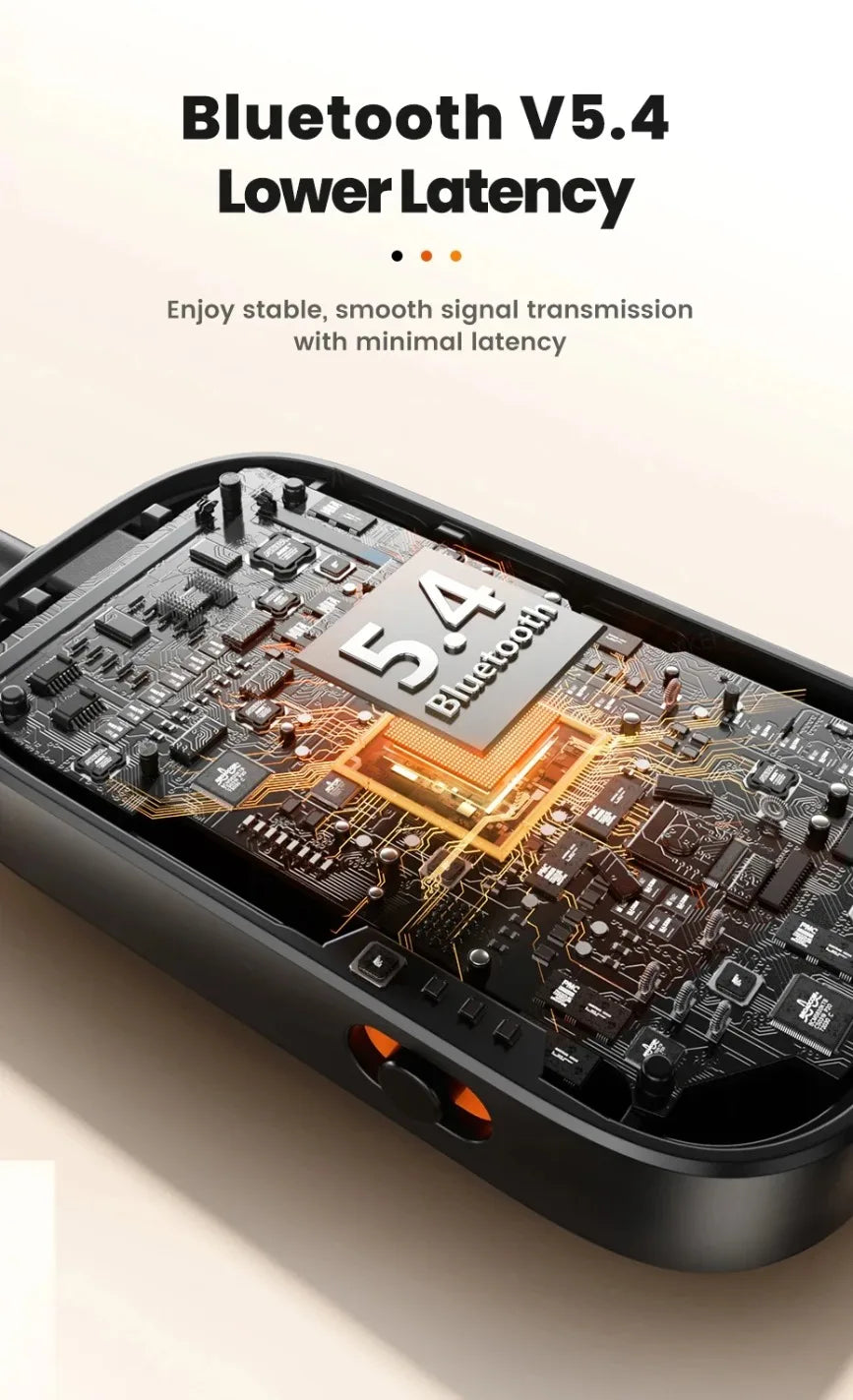 VIKEFON 2 In 1 Bluetooth 5.4 Audio Reciever Transmitter RT/TX Adapter for TV Earphones Cars Flights 3.5mm AUX Bluetooth Dongle