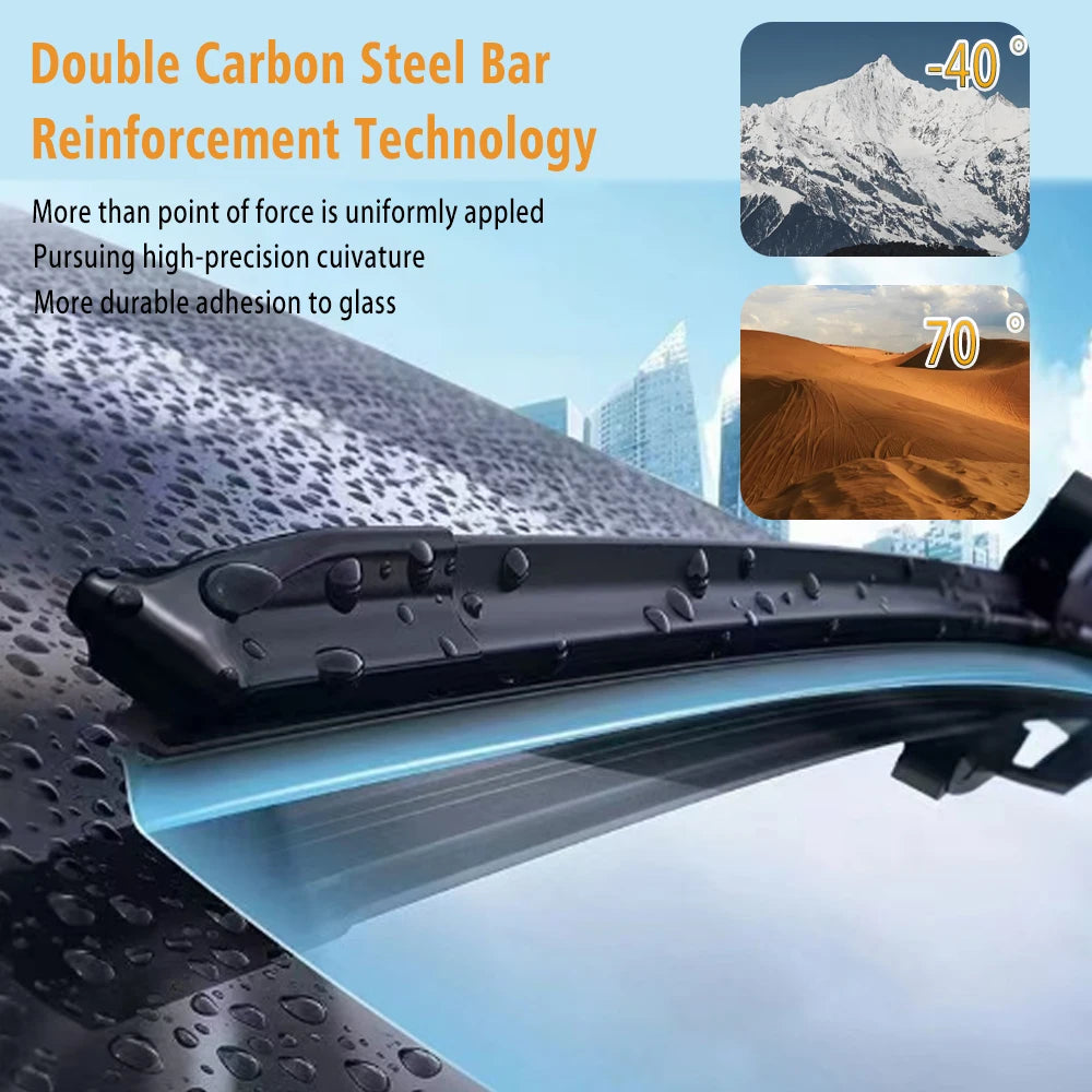 24+21 Front Wiper Blades Set For Changan CS95 2017-2022 Windshield Windscreen Brushes Accessories Rubber Refills 2018 2019 2020