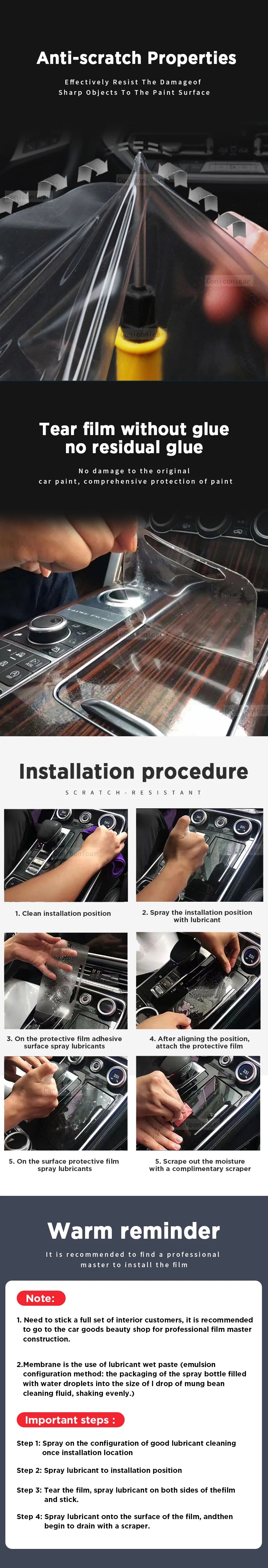 For CHANGAN CS75 Plus 2026 Car Interior Center Console Screen Protective Film Anti-scratch Repair Sticker Accessories