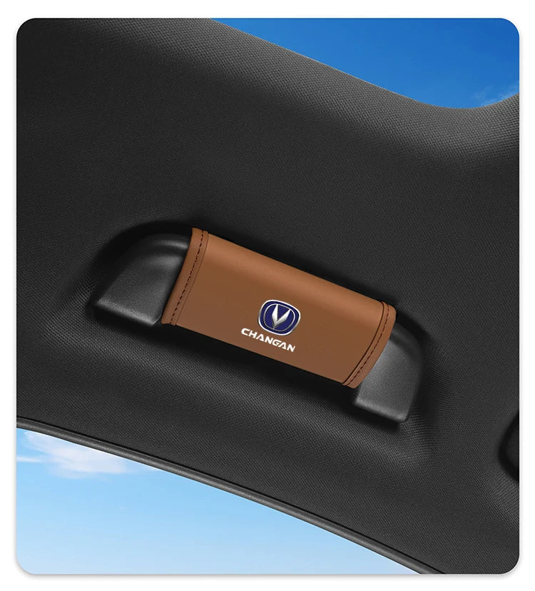 2Pc Car Anti Slip Pull Glove Car Interior Leather Handle Protector Cover For Changan CS15 CS95 CX70 CS85 UNI-K CS35 CS55 CS75