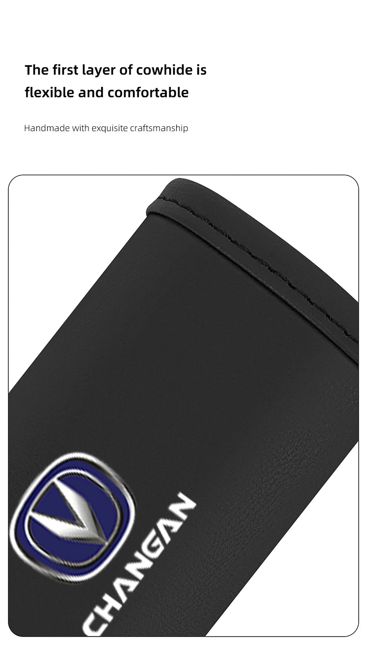 2Pc Car Anti Slip Pull Glove Car Interior Leather Handle Protector Cover For Changan CS15 CS95 CX70 CS85 UNI-K CS35 CS55 CS75