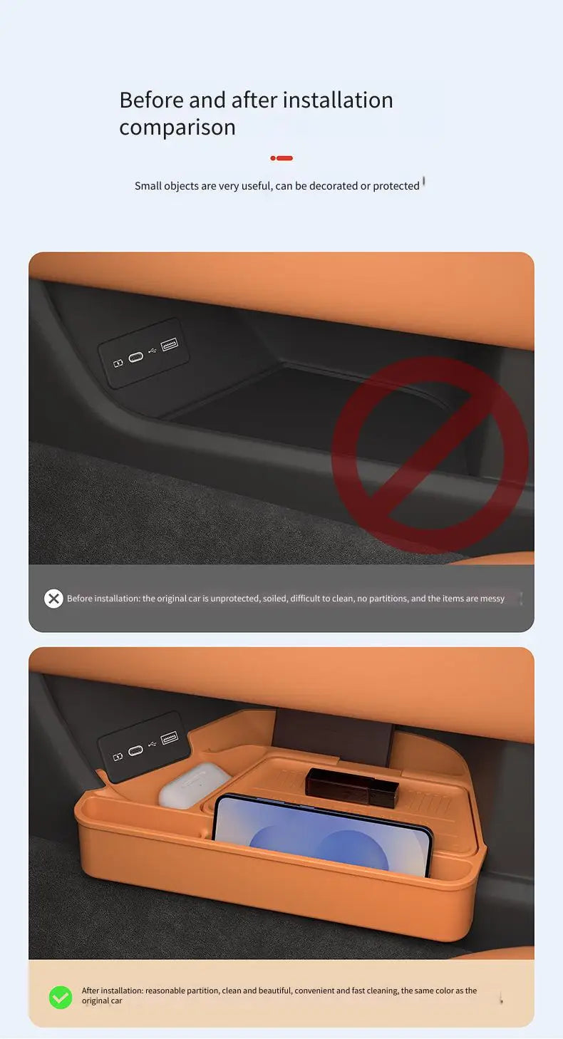 Suitable for 2026 Tank 500 central control lower storage box, glasses storage box, car interior accessories modification