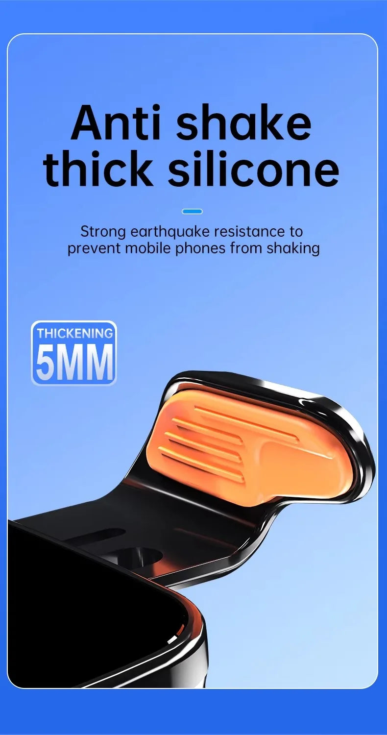 UYUXIO Manual Clamp Wireless Car Charger 15 Fast Charging Air Vent Car Mount Phone Holder for iPhone Samsung Android Phone