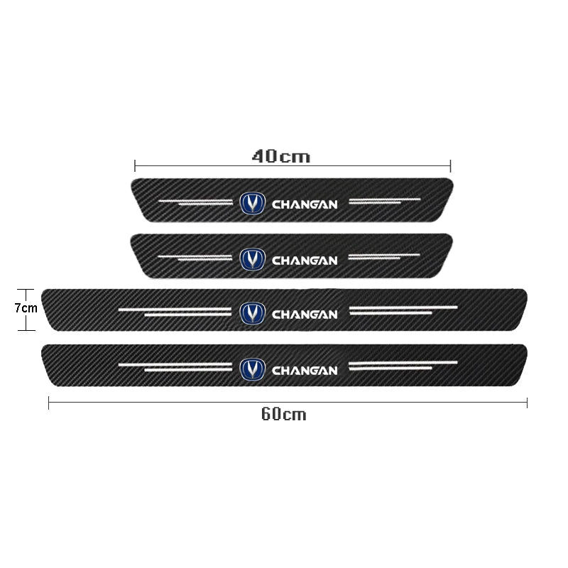 Car Door Threshold Scuff Plate For Changan CS75 PLUS CS95 CS35 alsvin CS15 55 Carbon Fiber Trunk Rear Bumper Sticker Accessories