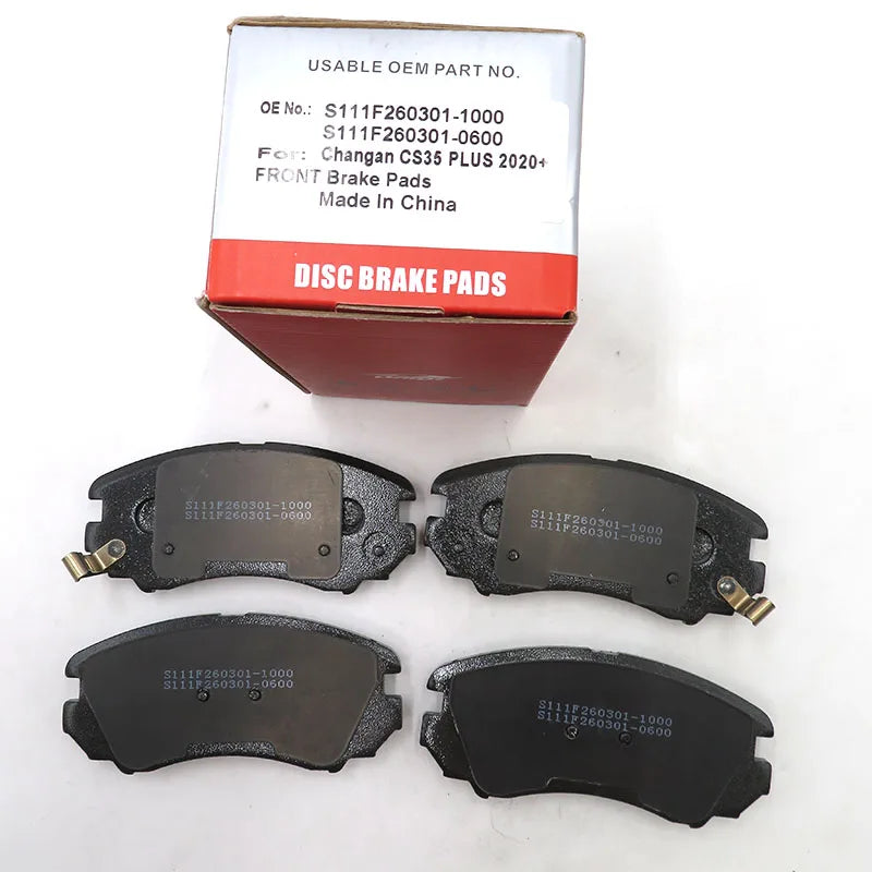 Changan CS35 Plus Front brake pads  OE No. S111F260301-1000  S111F260301-0600