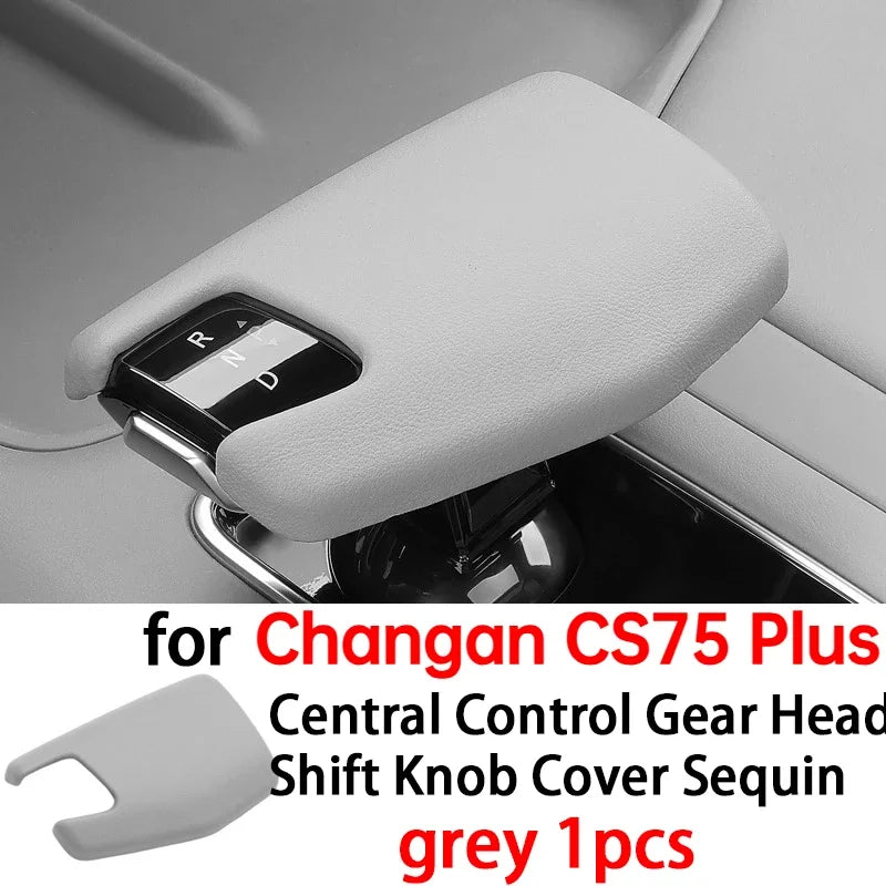 Car Central Control Gear Head Shift Knob Cover Sequin Trim for Changan CS75 Plus Interior Accessories
