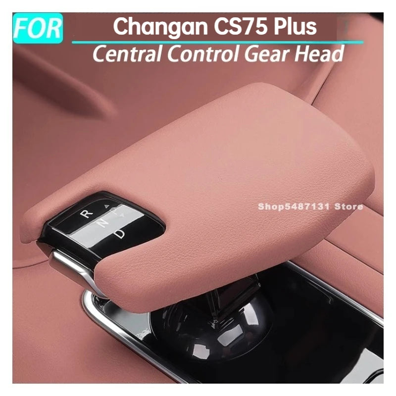 Car Central Control Gear Head Shift Knob Cover Sequin Trim for Changan CS75 Plus Interior Accessories