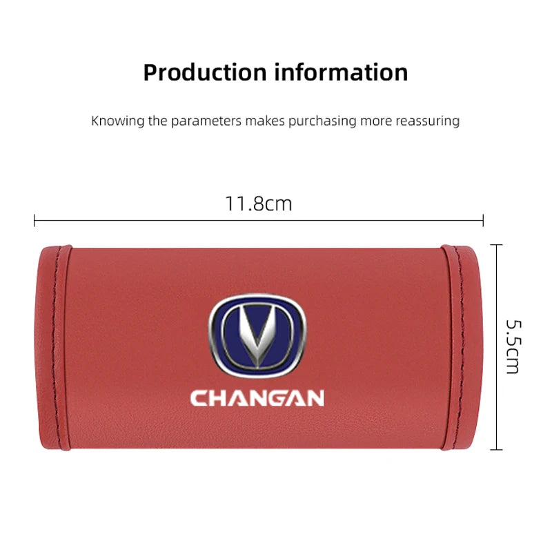 2Pc Car Anti Slip Pull Glove Car Interior Leather Handle Protector Cover For Changan CS15 CS95 CX70 CS85 UNI-K CS35 CS55 CS75