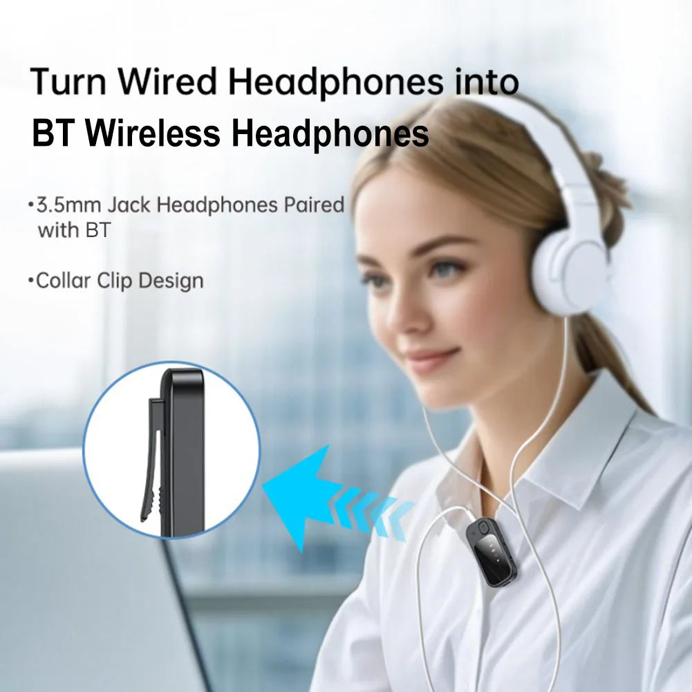 BT5.4 Audio Transmitter Receiver Low Latency Hifi Wireless Adapter Dual Stream Wireless Adapter for TV Car PC Headphones