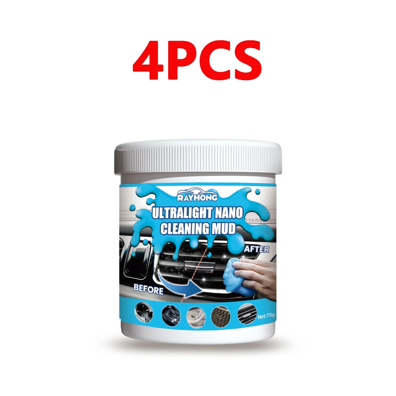 Super Car Cleaning Gel Multiuse Reusable Dirt Cleaner Gel Keyboard Laptop Auto Interior Dust Dirt Remover Gel Cleaning Tools 70g