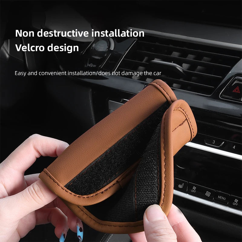 2Pc Car Anti Slip Pull Glove Car Interior Leather Handle Protector Cover For Changan CS15 CS95 CX70 CS85 UNI-K CS35 CS55 CS75