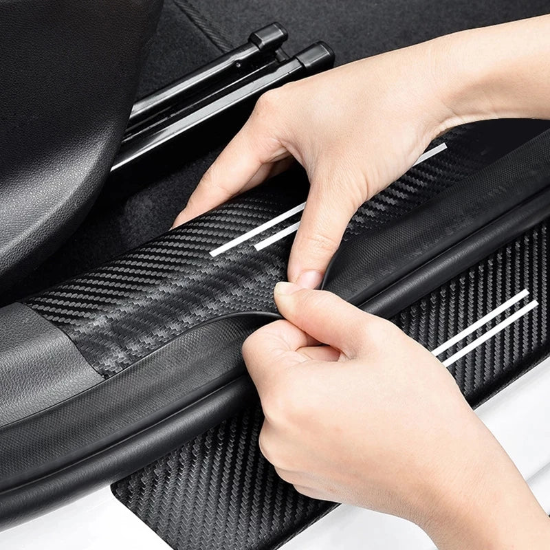 60X7CM Carbon Fiber Car Door Threshold Protective Sticker for changan CS75 PLUS CS95 CS35 alsvin CS15 CS55 Eado