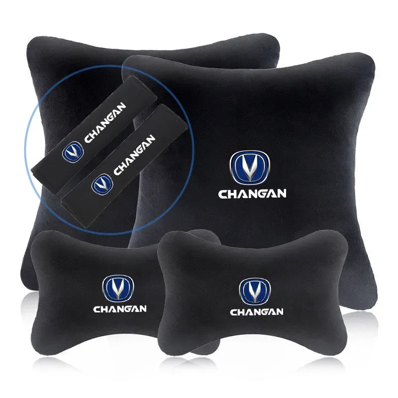 Car Neck Pillow with Lumbar Support for CHANGAN CS15 CS35 CS55 CS75 CS85, Soft Headrest Cushion for Long Drive, Car Accessories