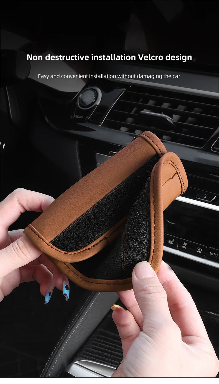 2Pc Car Anti Slip Pull Glove Car Interior Leather Handle Protector Cover For Changan CS15 CS95 CX70 CS85 UNI-K CS35 CS55 CS75