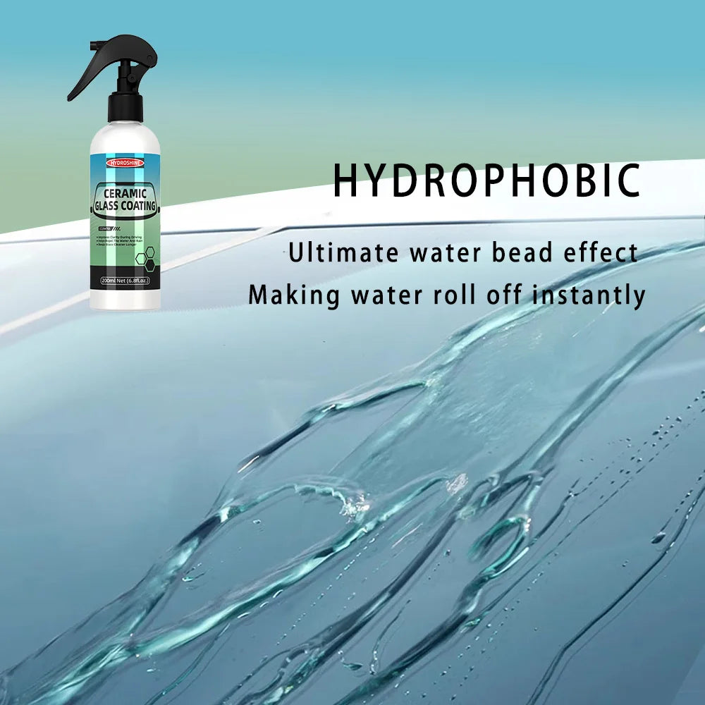 Hydroshine Ceramic Glass Coating Nano Crystal Coating Windows Polishing Liquid Glass Plated Crystal Hydrophobic Dustproof Agent
