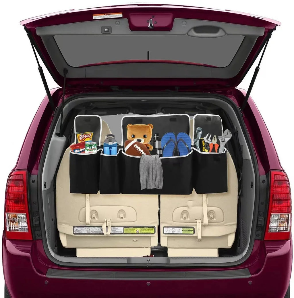 Versatile Oxford Cloth Car Trunk Storage Bag Rear Seat Back Hanging Vehicle Organizer Box for Automobile Interior