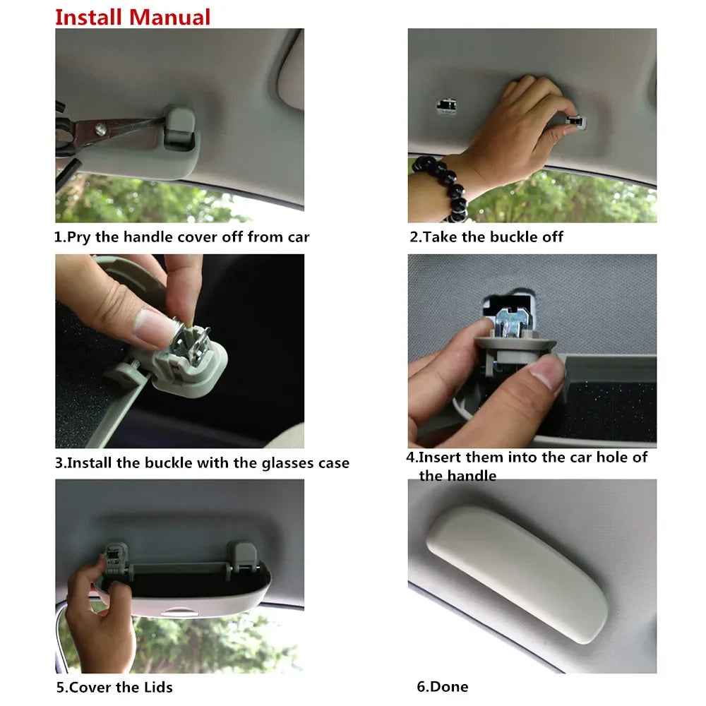 Car Sunglasses Holder for Volkswagen VW Tiguan 2017 2018 Passat B8 Touran 2016 2017 Eyeglasses Glasses Storage Box Case  Acc.