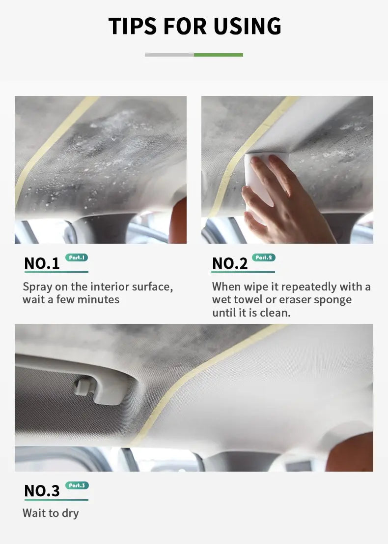 Interior Cleaner Water-free Foam Spray For Plastic Trim Leather Seat Fabric Top Carpet Stain Cleaning Solution JB-XPCS 21