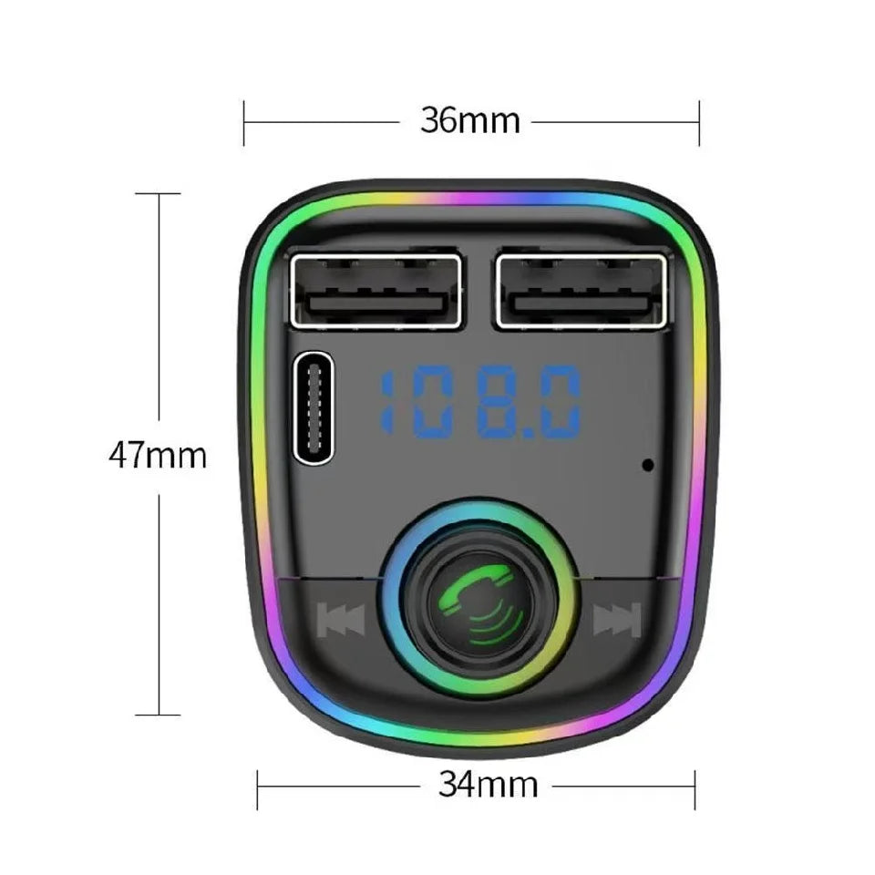 Bluetooth FM Transmitter Handsfree Car Radio Modulator MP3 Player With USB Super Quick Charge Adapter for Car