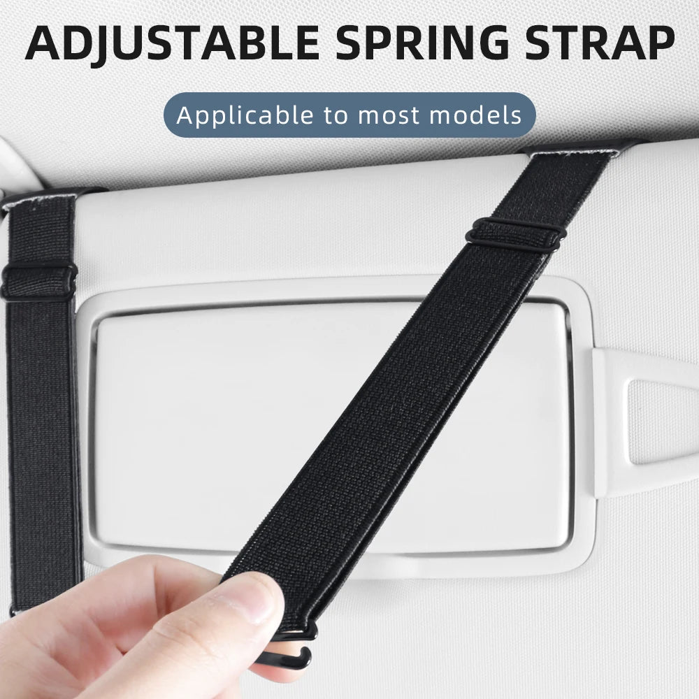 Car Sun Visor Organizer with Glasses Holder, Card & Pen Pockets – PU Leather Auto Interior Storage for Cars, SUVs & Trucks