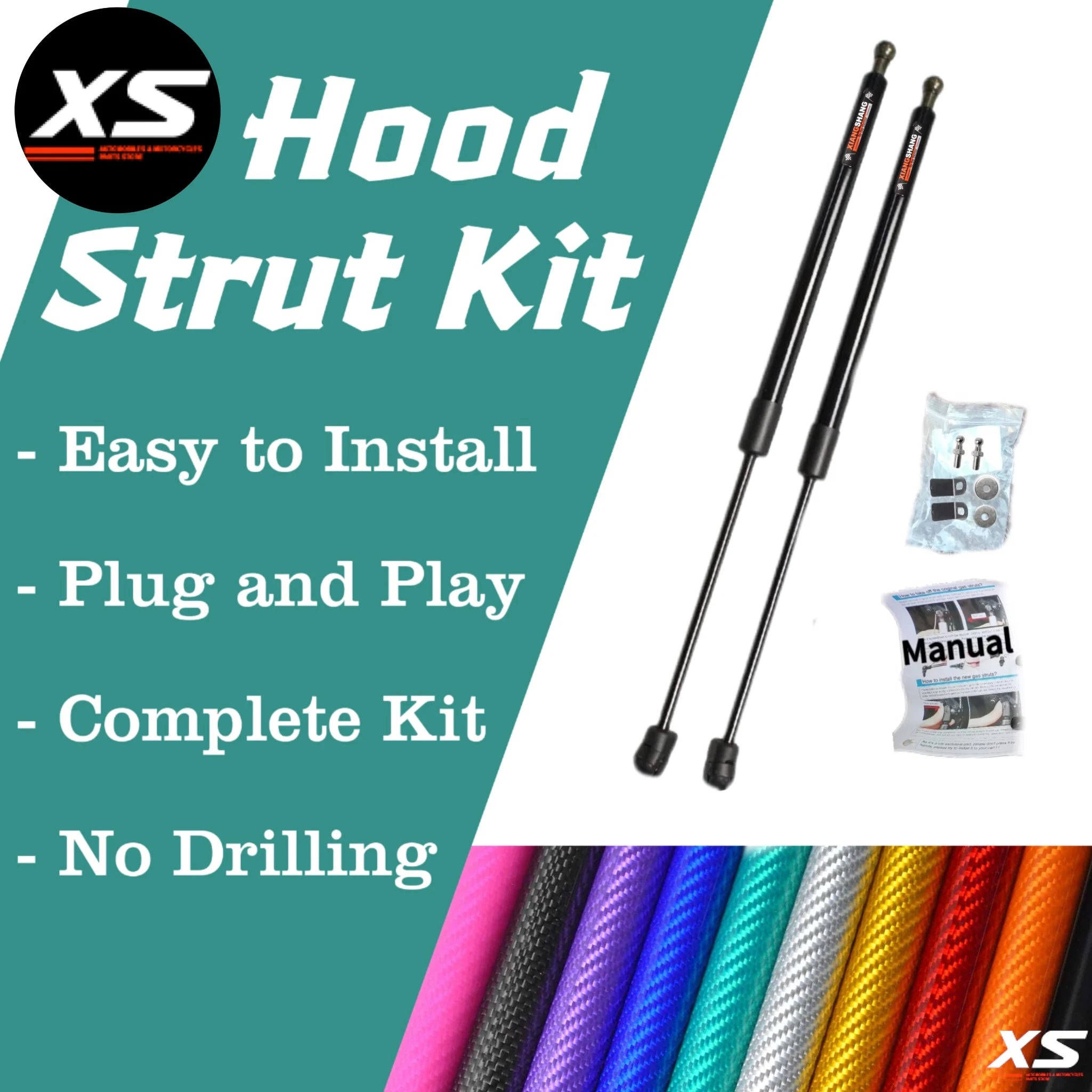 Hood Struts Kit For Changan UNI-V 2021-2025 Front Bonnet Modify Lift Support Damper Shock Absorber Prop Rod Pistons Cylinders
