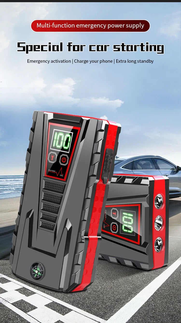 2025 New 99800mAh 5000A Car Jump Starter | 12V for Petrol/Diesel | Power Bank /Smart Protection