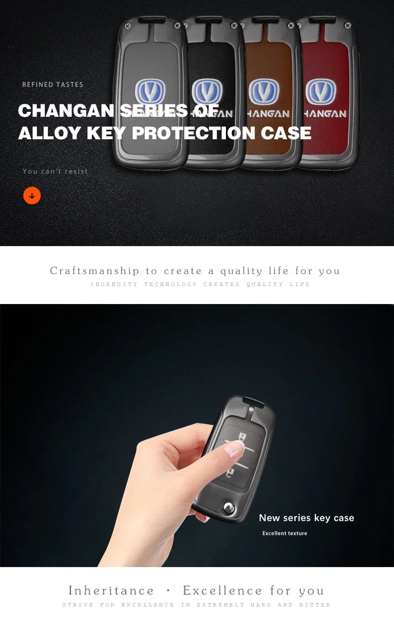 For Changan CX70 CS55 EADO CX20 Alsvin CS15EV CS75 CS35 Plus CS15 CS95 RAETON Car Key Fob Cover Case Protect Shell Holder Set