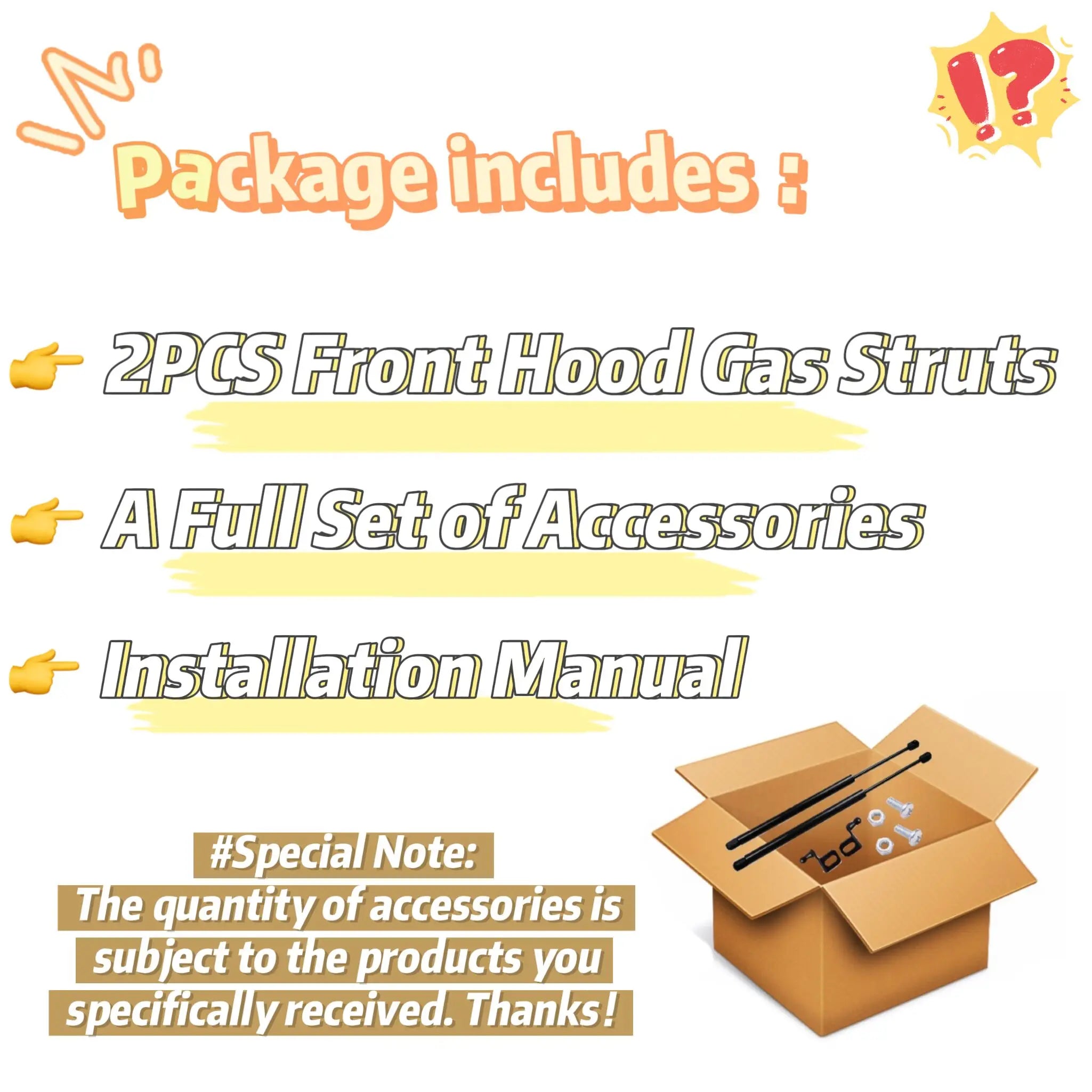Hood Struts Cylinders for Changan CS75 Plus 2019 2020 2021 2022 2023 Modify Gas Spring Lift Support Shock Absorber Dampers Rods