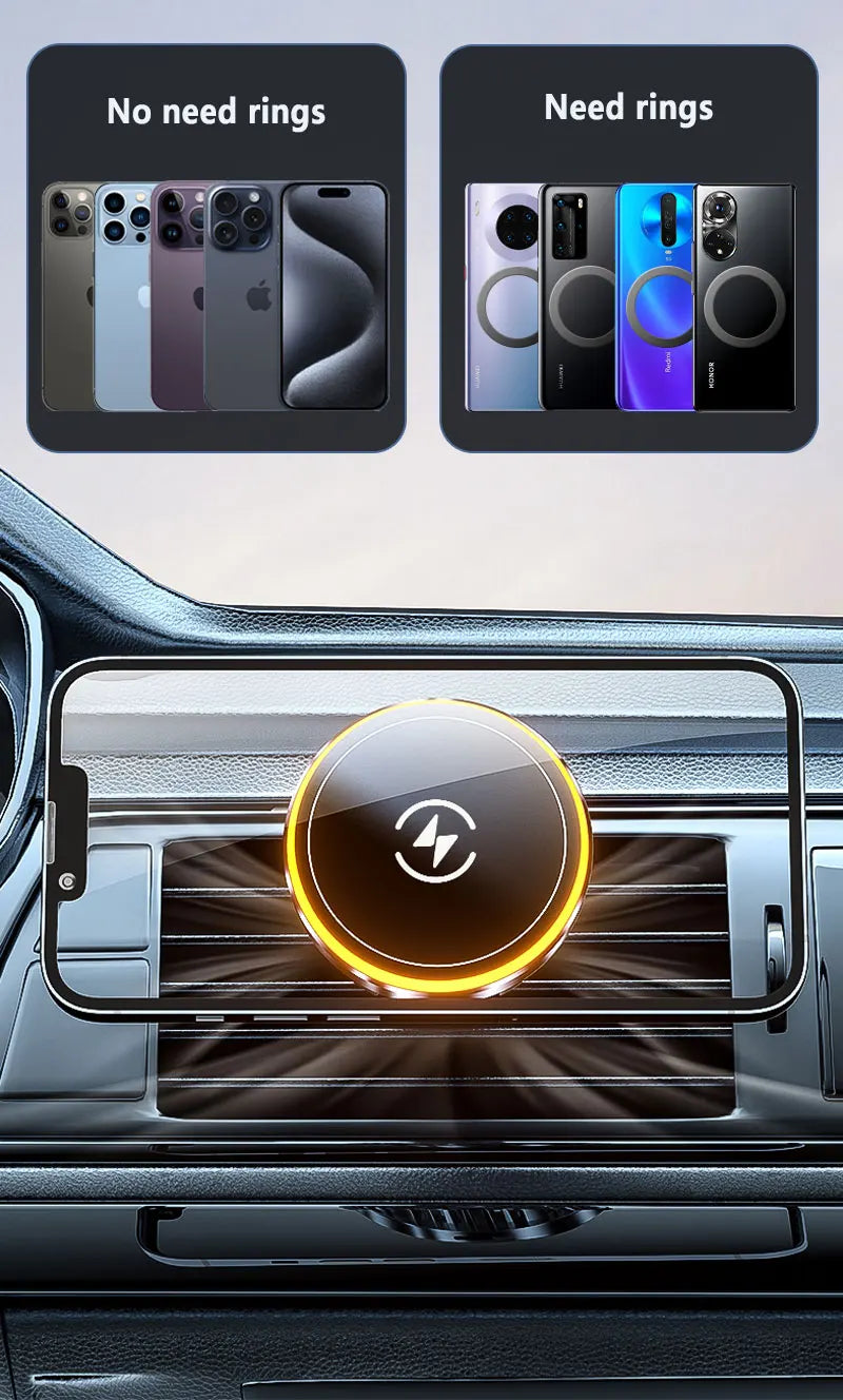Car Phone Screen Holder For Nissan Altima L34 2019 2020 2021 Magnetic Wireless Charging Car phone For 8" Display panel Mount