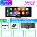 10.26" ADAS 4K Dash Cam Wireless CarPlay & Android Auto Screen for Car,360° Rotating Lens Car DVR,Navigation Dashboard Recorder