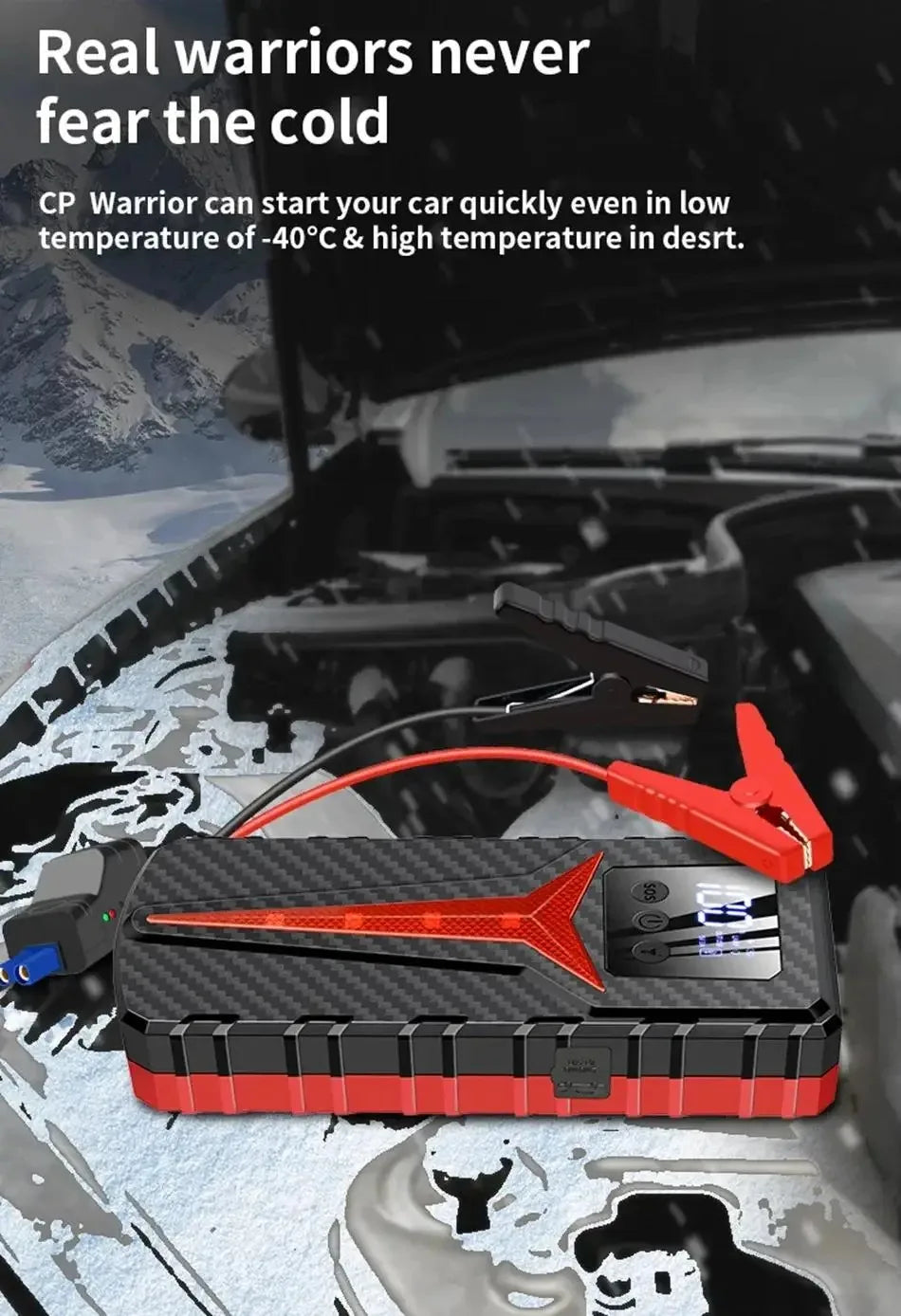 Car Jump Starter 8000A Battery Charger 298000mAh Emergency Power Bank Booster for 12V Gas and Diesel Vehicles