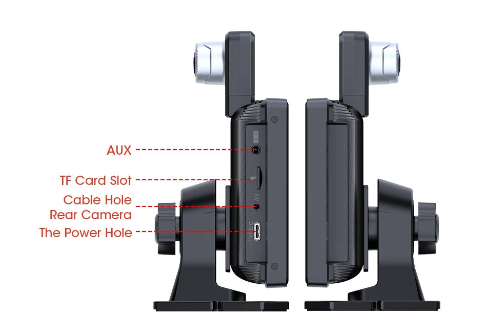 10.26" ADAS 4K Dash Cam Wireless CarPlay & Android Auto Screen for Car,360° Rotating Lens Car DVR,Navigation Dashboard Recorder