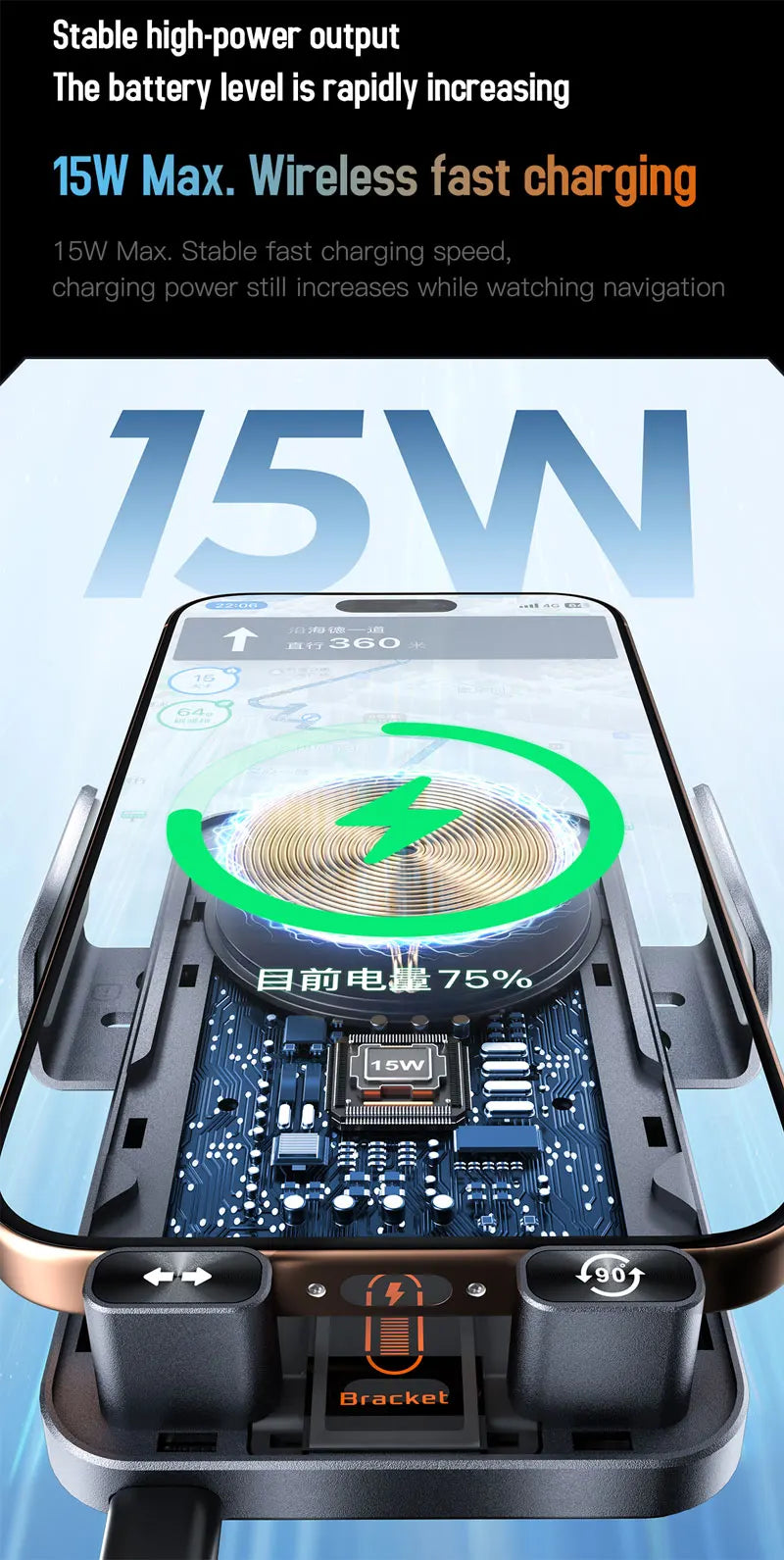Car Phone Screen Holder For Nissan Altima L34 2019 2020 2021 Magnetic Wireless Charging Car phone For 8" Display panel Mount