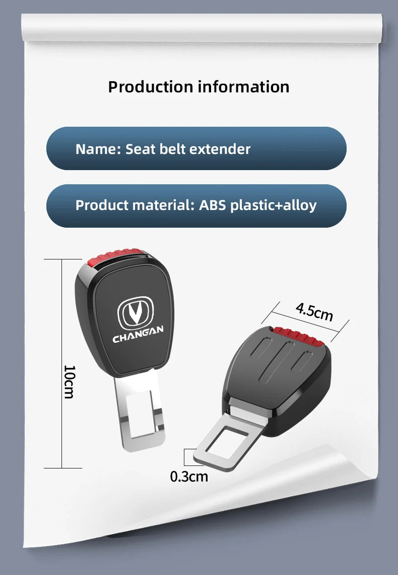 Car Seat Belt Clip Extender Safety Seatbelt Extension Plug Accessorie For Changan UNI-K CS35 CX70 CS85 CS55 CS75 CS15 UNI-T CS95