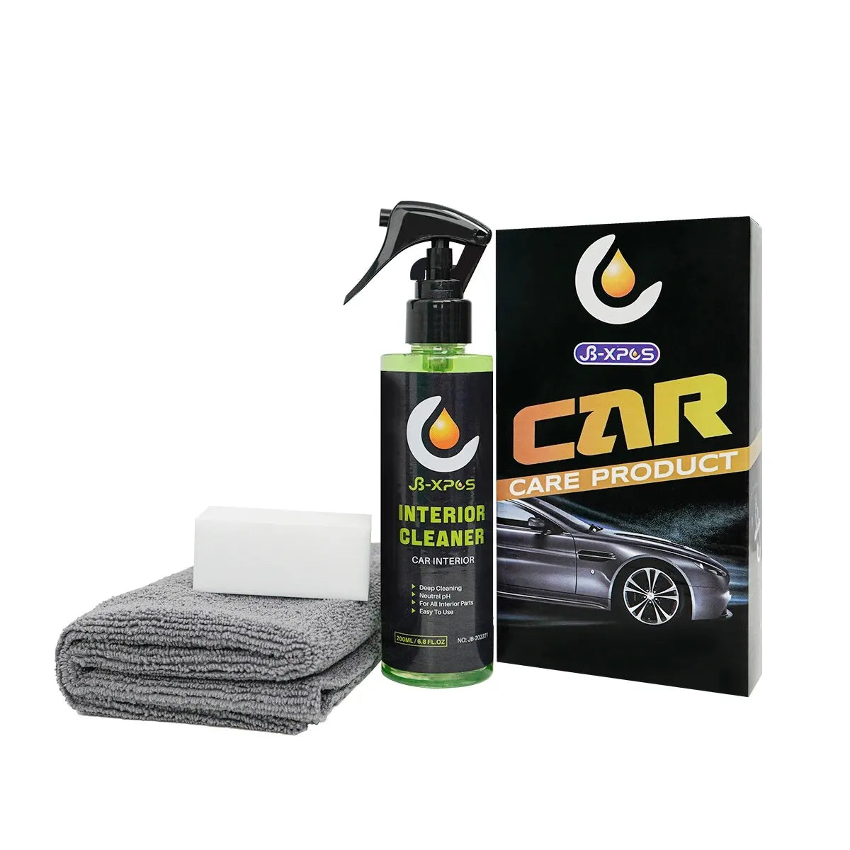 Interior Cleaner Water-free Foam Spray For Plastic Trim Leather Seat Fabric Top Carpet Stain Cleaning Solution JB-XPCS 21