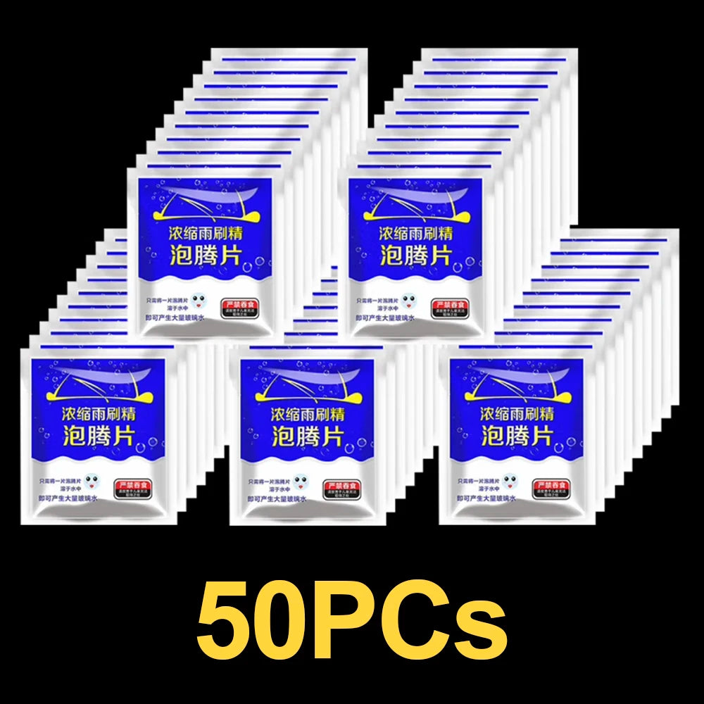 50/100PCs Solid Car Windshield Cleaners Effervescent Tablets Windscreen Window Glass Dust Wiper Car Wash Tool Car Accessories