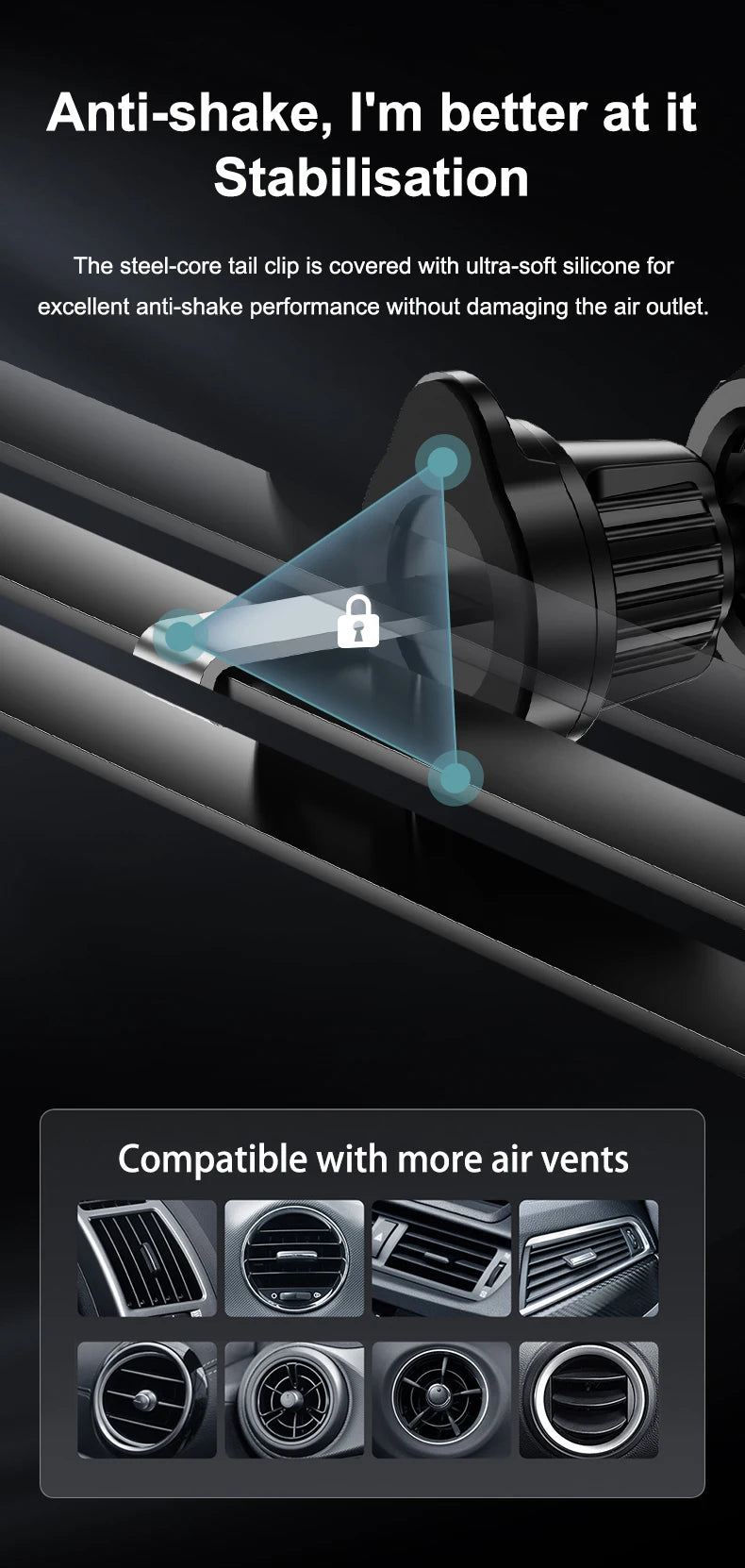 Car Mount Wireless Charging Stand Vehicle Phone Mounts Car Phone Holder Automatic Quick Release Button For Samsung Huawei Iphone
