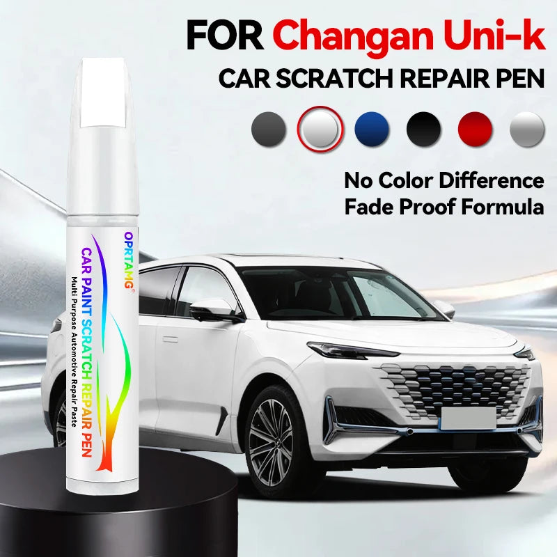 Car Paint Repair Pen Touch Up Scratch Remover DIY Auto Accessories For ChangAn UNI-K Blue 126 BN6 White C05 Gray CA121 Black
