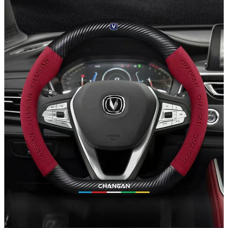 Car Anti-Slip Steering Cover For Changan Cs55 Cs15 Cs75 Plus Cs35 Cs85 Cs95 Cx70 Eado Cx20 Alsvin Hunter UNI-K UNI-T UNI-V