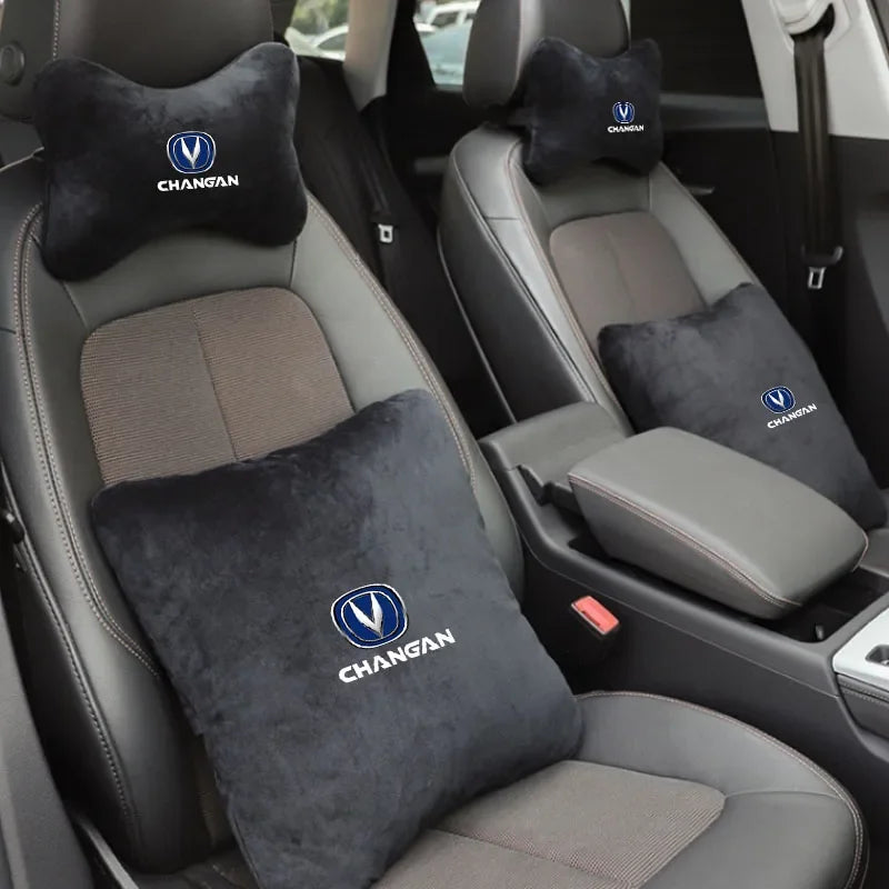Car Neck Pillow with Lumbar Support for CHANGAN CS15 CS35 CS55 CS75 CS85, Soft Headrest Cushion for Long Drive, Car Accessories