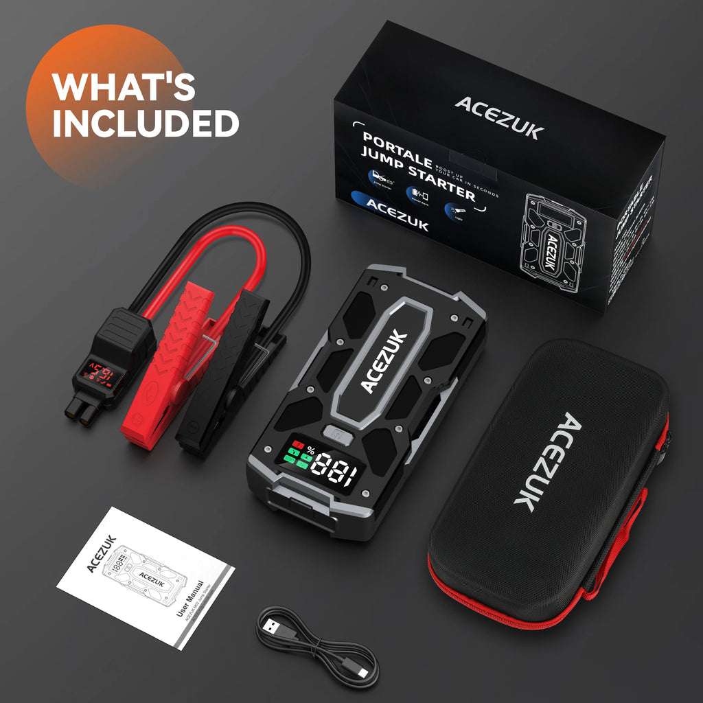 3000A/4000A/5000A Start Power Bank Jump Starter Car Booster External Battery 12V Starting Device for Petrol Diesel Powerbank