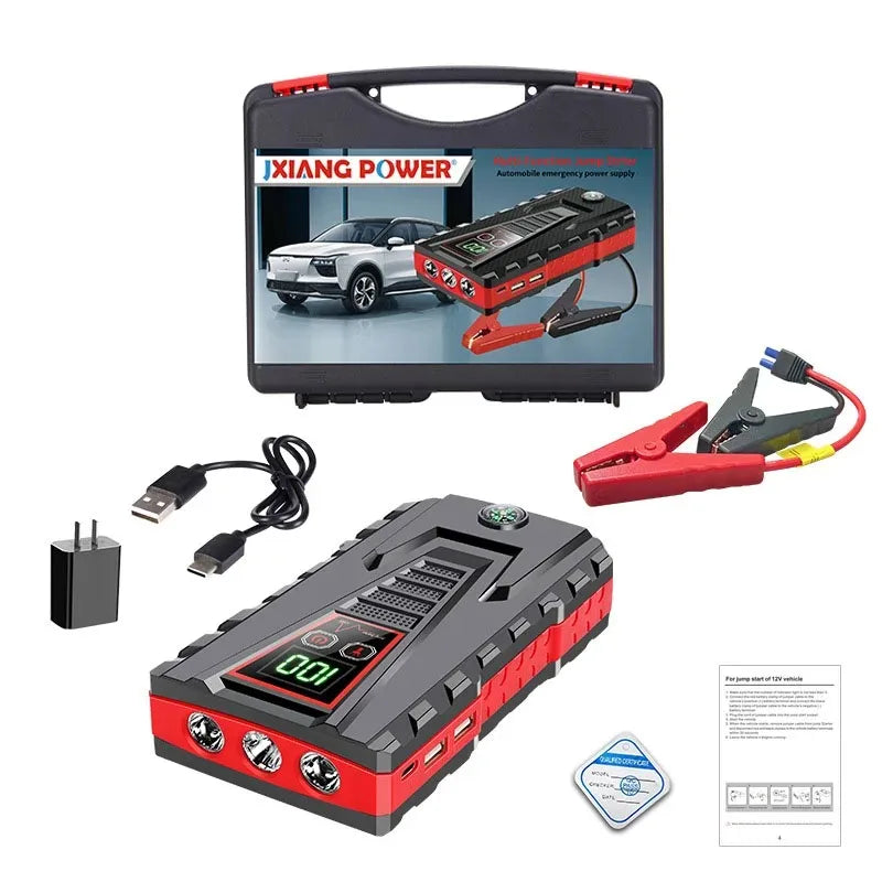 2025 New 99800mAh 5000A Car Jump Starter | 12V for Petrol/Diesel | Power Bank /Smart Protection