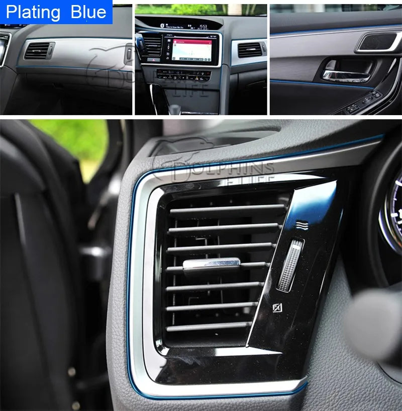 SEAMETAL Interior Car Moulding Trim Strips DIY Flexible Anti Scratch Lines 5m Decoration Strip Dashboard Car-styling Accessories