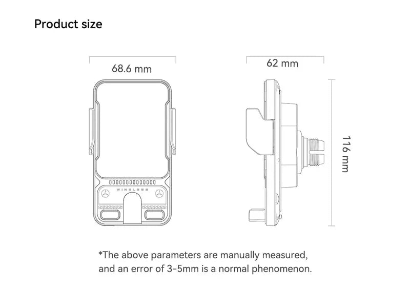 Car Phone Screen Holder For Nissan Altima L34 2019 2020 2021 Magnetic Wireless Charging Car phone For 8" Display panel Mount
