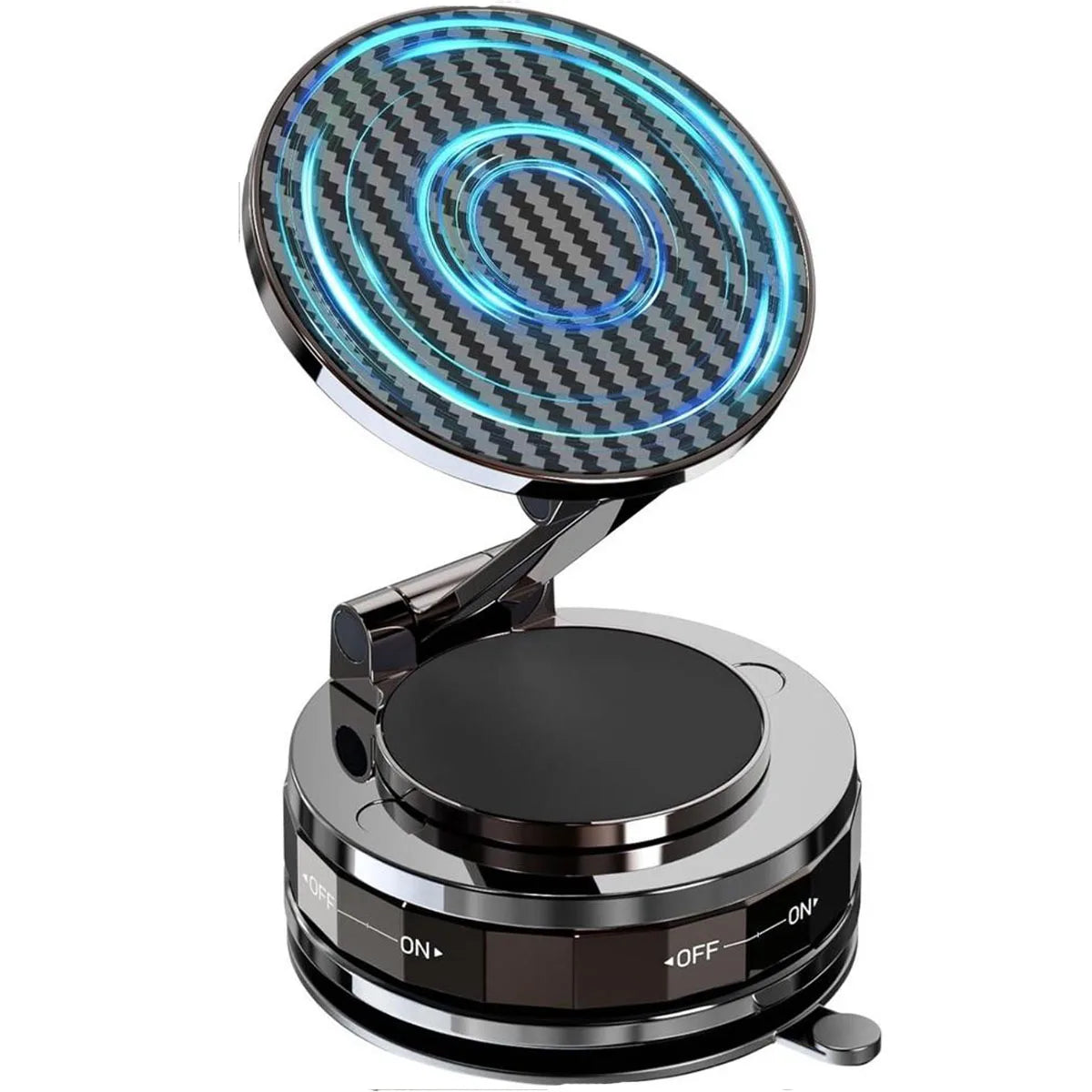 360° Rotatable Vacuum Magnetic Phone Holder, Foldable and Retractable Suction Cup Car Phone Mount for Car/Gym/Mirror/Smooth